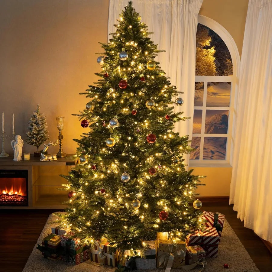 6.5 ft. Pre-Lit Winchester Pine Tree with Clear Lights, Plug-In