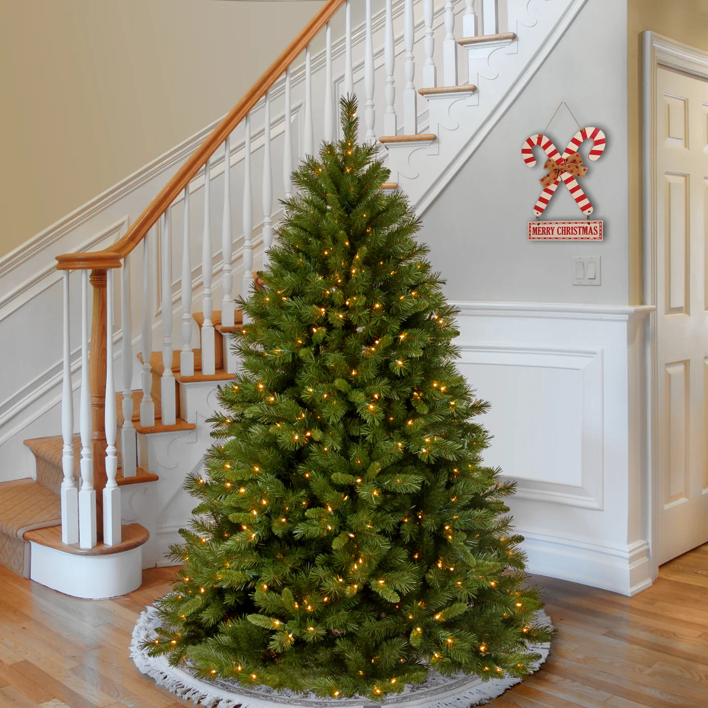 6.5 ft. Pre-Lit Winchester Pine Tree with Clear Lights, Plug-In